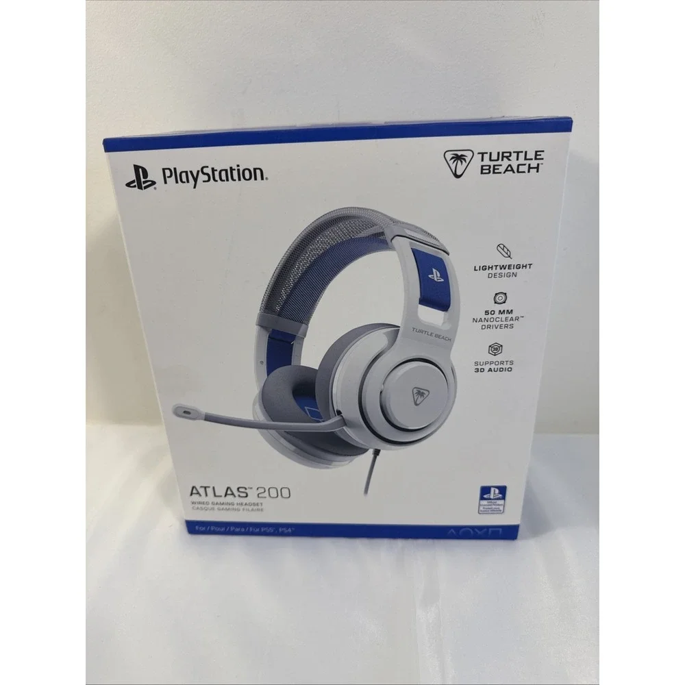 BRAND NEW Turtle Beach‎ Atlas 200 Playstation Wired Headset White